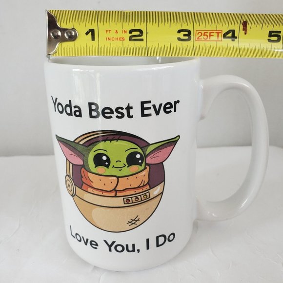"Yoda Best Ever , Love You I do" Coffee Mug Cup Star Wars Grogu - Picture 9 of 12